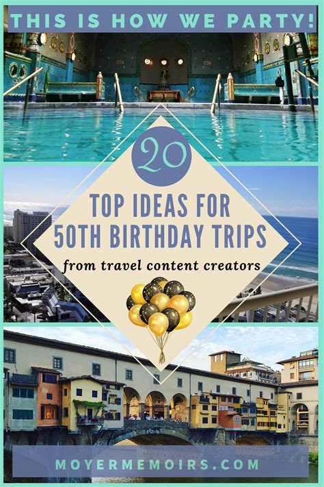 places to celebrate 50th birthday